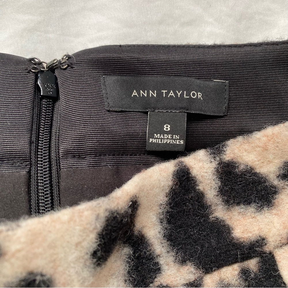 Wool Leopard Print Skirt - Picture 2 of 5